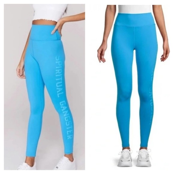 Spiritual Gangster Blue Women's Leggings - Picture 1 of 6